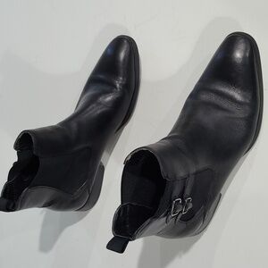 Alfani Men's Black Leather Ankle Boots Size 11M